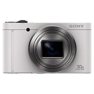 Sony Cyber-Shot WX500 Camera, HD 1080p, 18.2MP, 30x Optical Zoom, Wi-Fi, NFC, 3 Vari Angle LCD Screen White